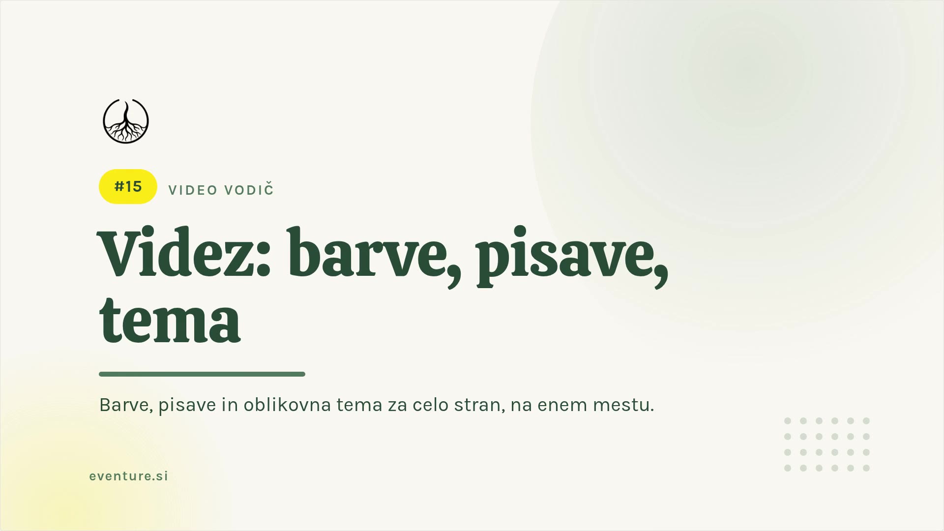 Videz: barve, pisave, tema